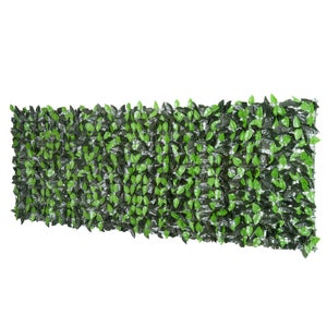 COSTWAY Clôture en Feuillage Artificielle 150 x 240CM avec Feuilles de  Lierre en Polyester Protection UV