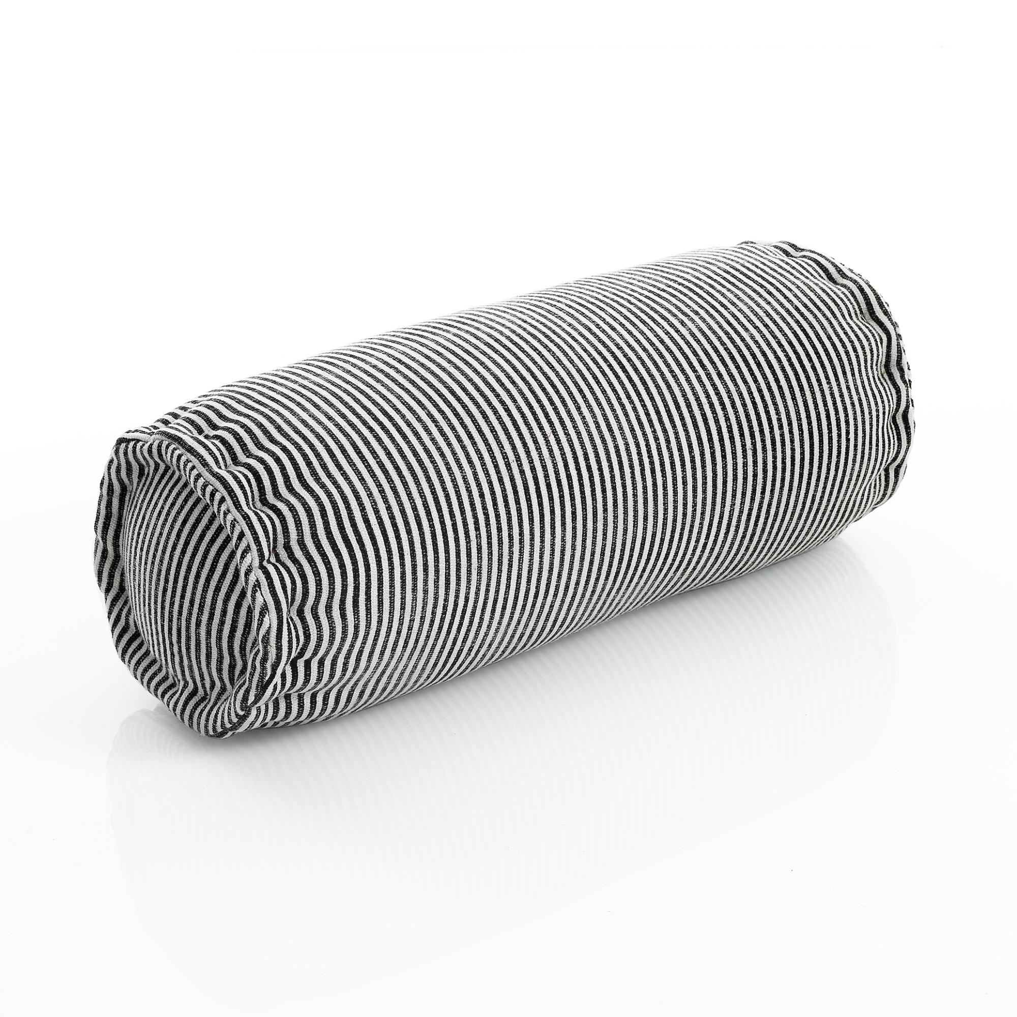 Cuscino A Rullo Per Yoga E Massaggio 55x15cm - Blu, Similpelle, Imbottitura Gommapiuma - Foto 6