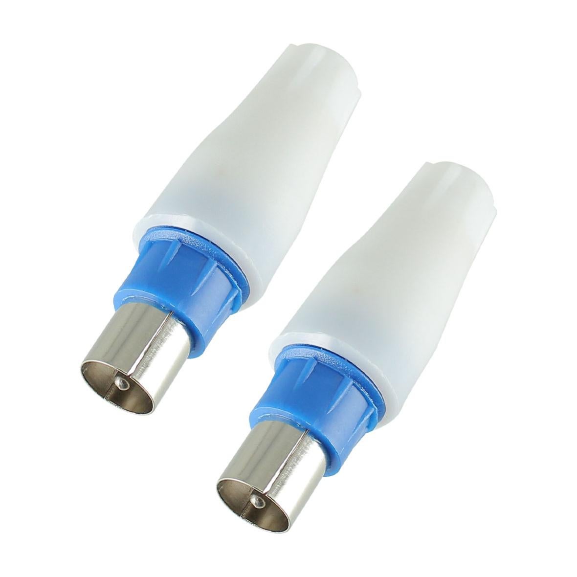 2 Connecteurs Coaxiaux TV Mâle Et Femelle 9.52 Mm - D-Home Garantie 2 Ans - Fabriqué En France
