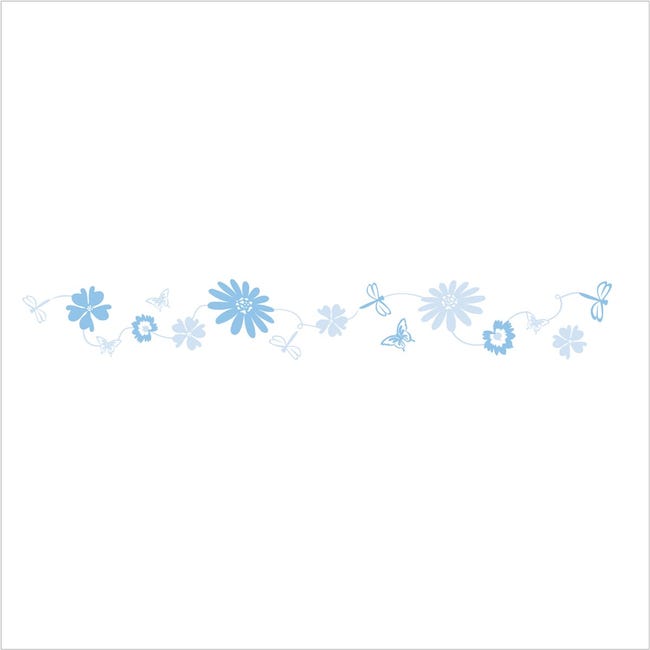 Stickers Frise Fleurs Bleu 85 X 13 Cm Lilipouce Leroy Merlin Stickers Frise Fleurs Bleu 85 X 13 Cm Lilipouce Leroy Merlin