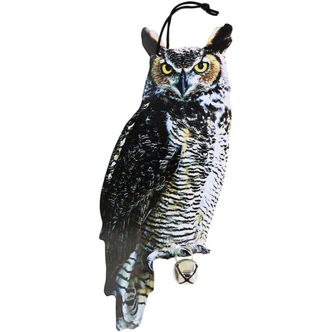 Wing Gufo Scaccia Piccioni, Gufo Spaventapasseri Rotante, Realistico Spaventapasseri Per Piccioni, Uccelli, Protezione Control Per Terrazza Balcone Giardino Azienda Agricola - Foto 11