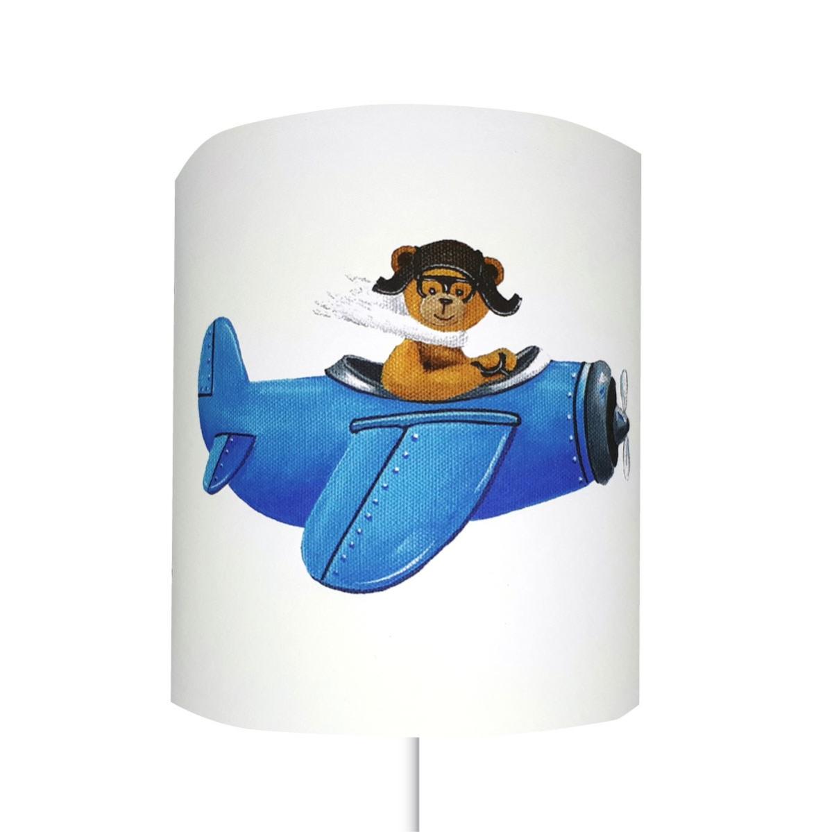 Abat Jour Ours En Avion Bleu Diam 35 Cm Lilipouce Leroy Merlin