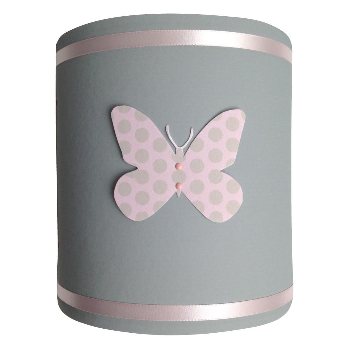 Applique Enfant Papillons Popies Gris Diam 25 Cm Lilipouce Leroy Merlin
