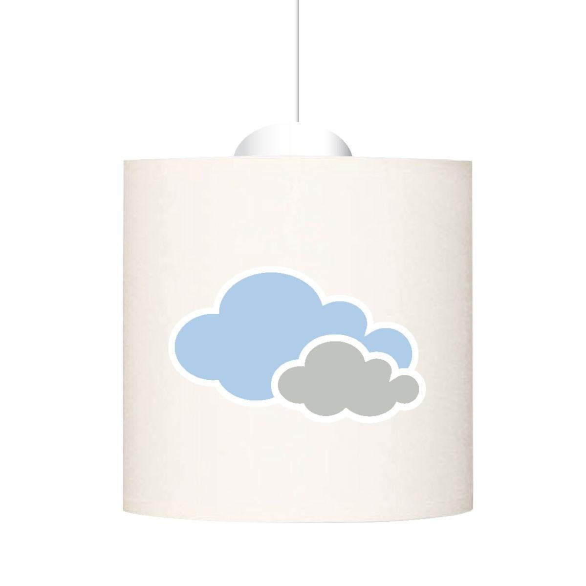 Suspension Double Nuages Bleu Ciel Diam 35 Cm Lilipouce Leroy Merlin