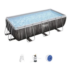 Kit piscine hors-sol acier Toi ANTHRACITE PRESTIGIO 120 ronde Ø460x120cm  filtre à sable