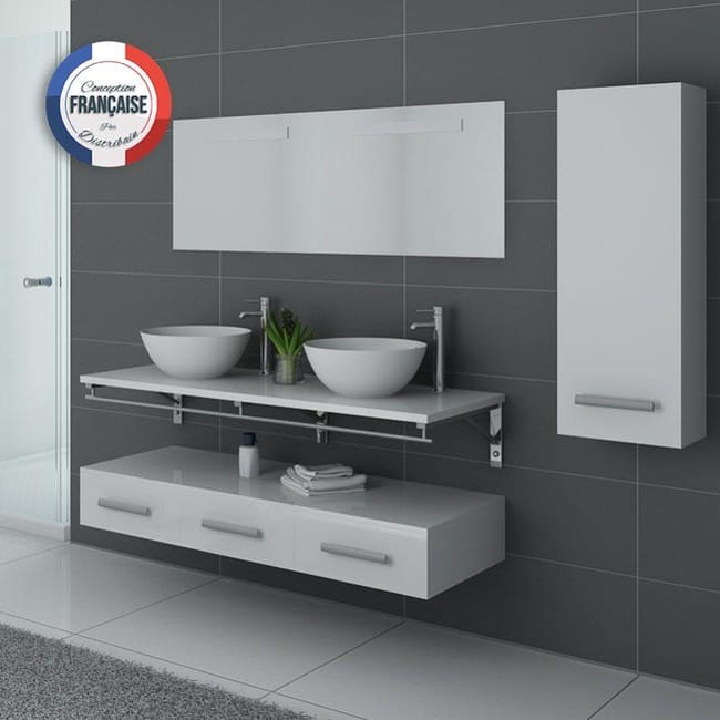 Meuble De Salle De Bain Blanc Virtuose Duo Leroy Merlin