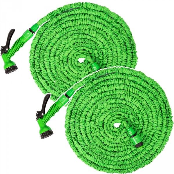 Tuyau d'Arrosage Flexible Rétractable Extensible avec Raccords Métalliques  pour l'Irrigation/nettoyage de Jardin/lavage de Voiture (2,5 M) 