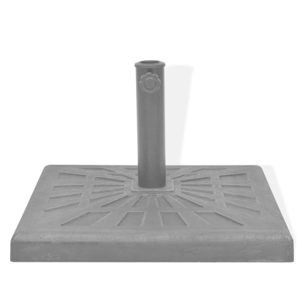 Pied socle Base carrée de parasol résine noir 19 kg 2202091 Leroy Merlin