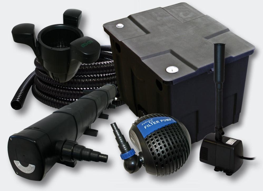 Kit de filtration de bassin 12000l UVC 72 Watts Pompe Skimmer Fontaine