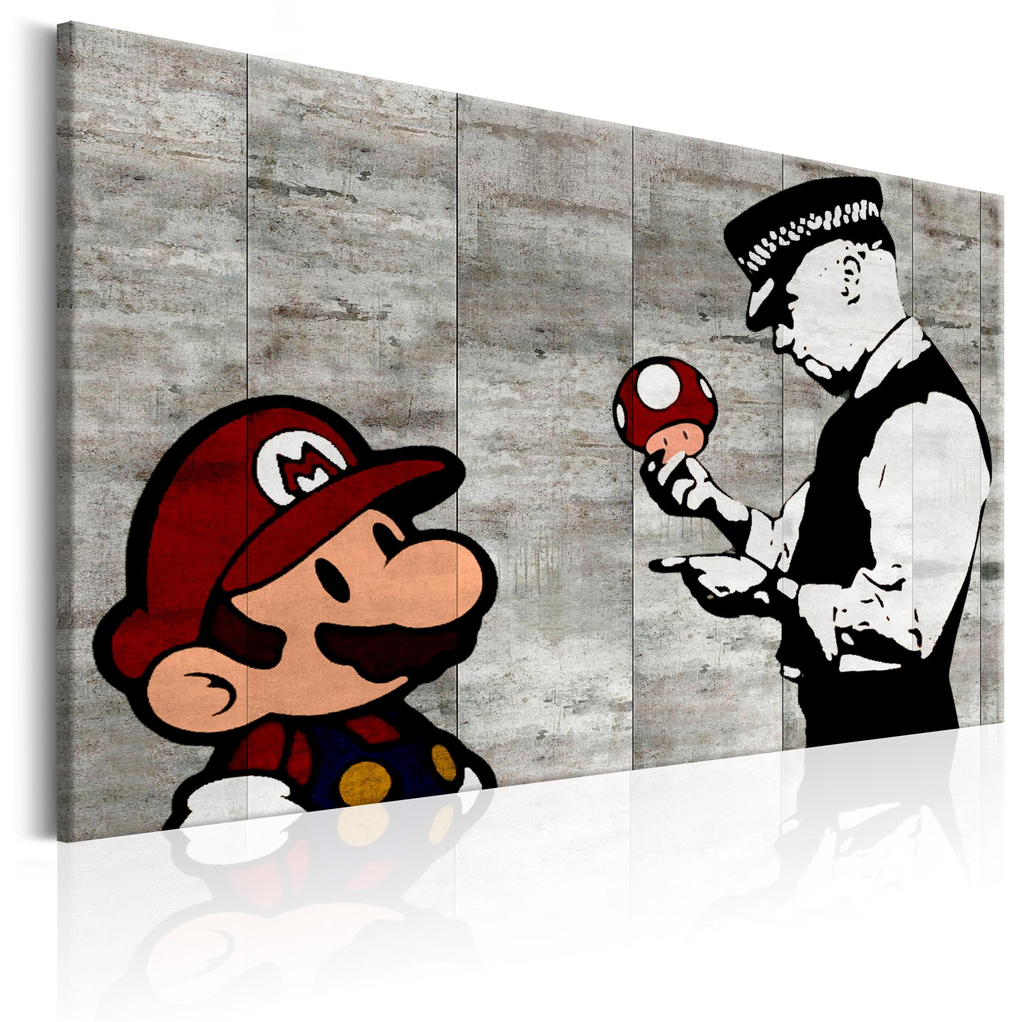 Quadro Banksy On Concrete Cm120x80h Leroy Merlin