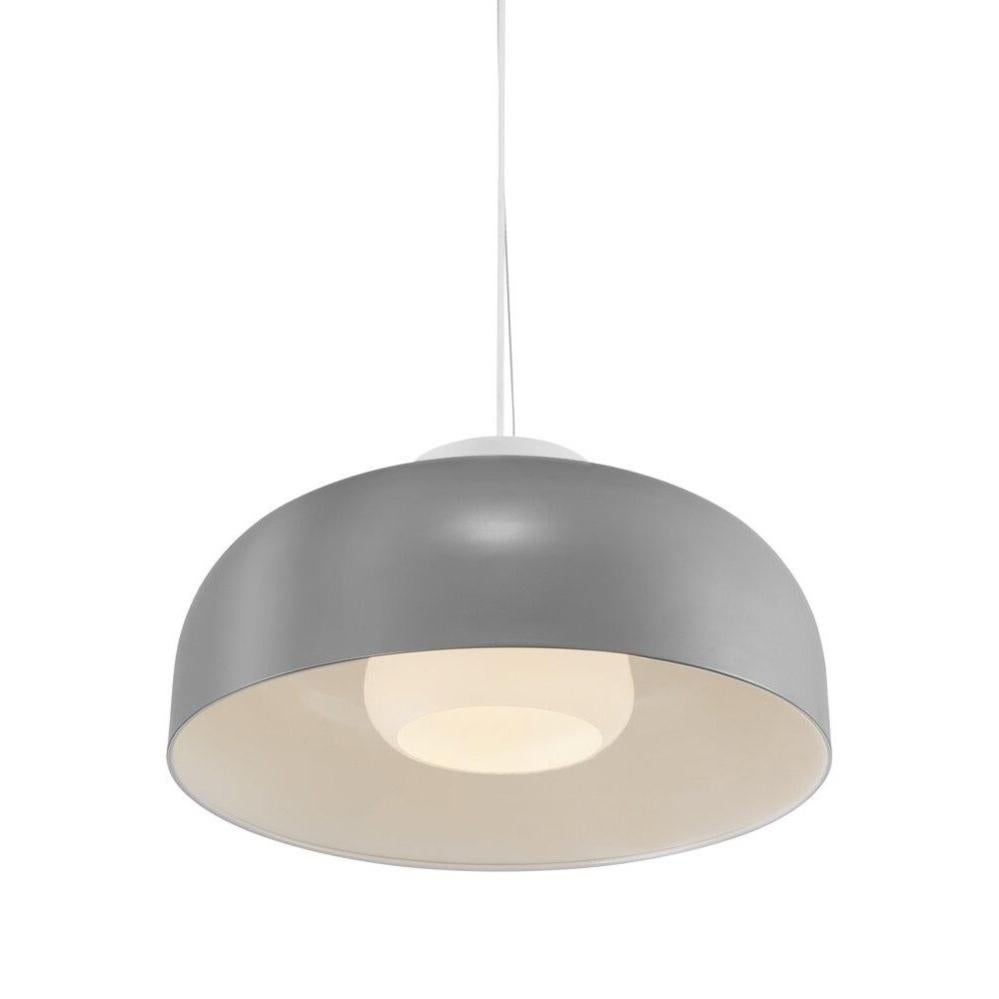 Lámpara decorativa gris con pantalla de metal y tulipa de cristal blanco en el interior ø50cm MIRY Nordlux | Leroy Merlin