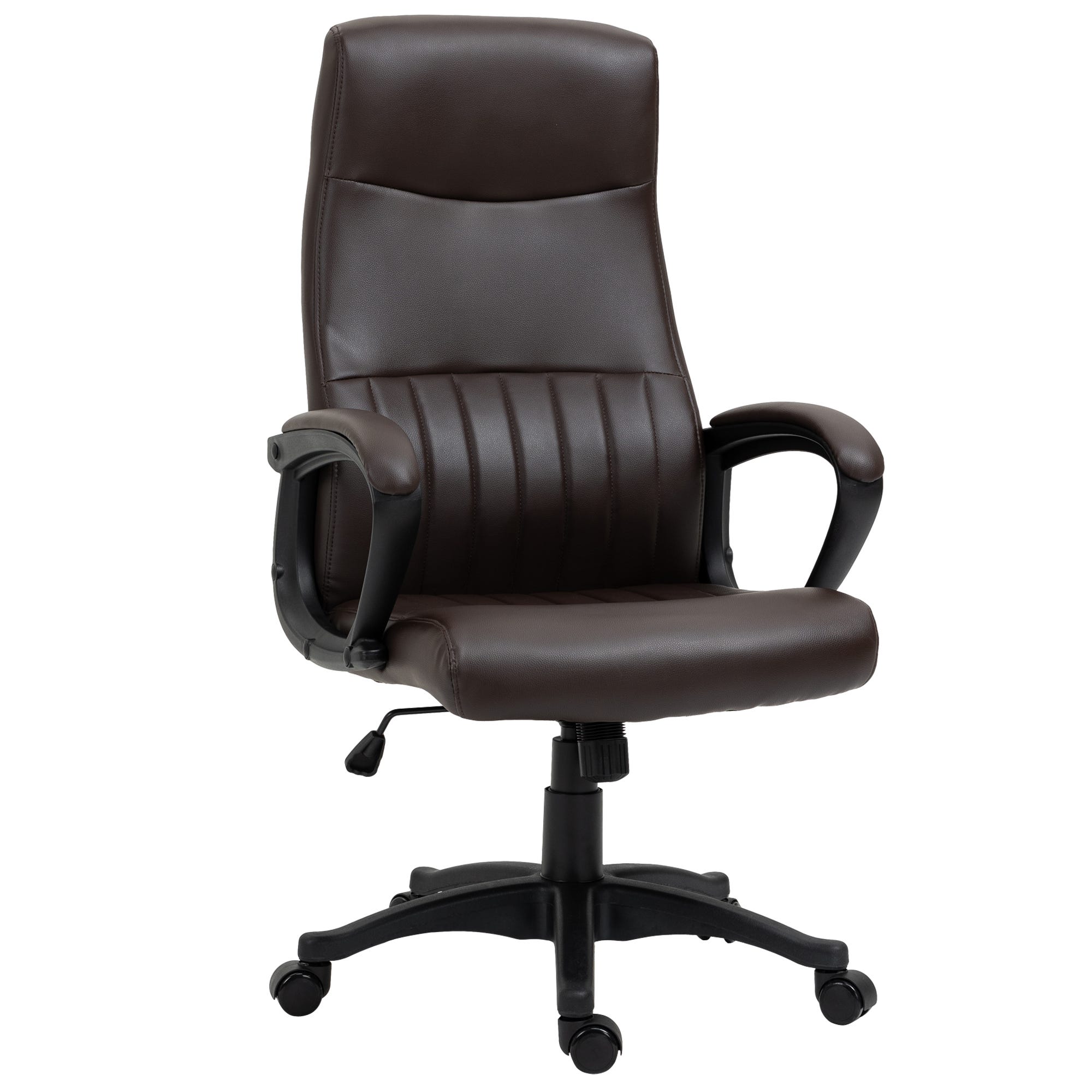 Sedia ufficio scrivania poltrona presidenziale ecopelle ergonomica  reclinabile regolabile con braccioli e ruote Mirto grigio