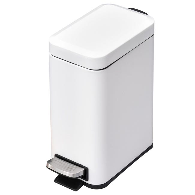 Homcom - Bidone Immondizia A Pedale Da 5l In Metallo E Pp 26 5x21x28 Cm Crema Homcom M25096024 Homcom - Bidone Immondizia A Pedale Da 5l In Metallo E Pp 26 5x21x28 Cm Crema Homcom M25096024