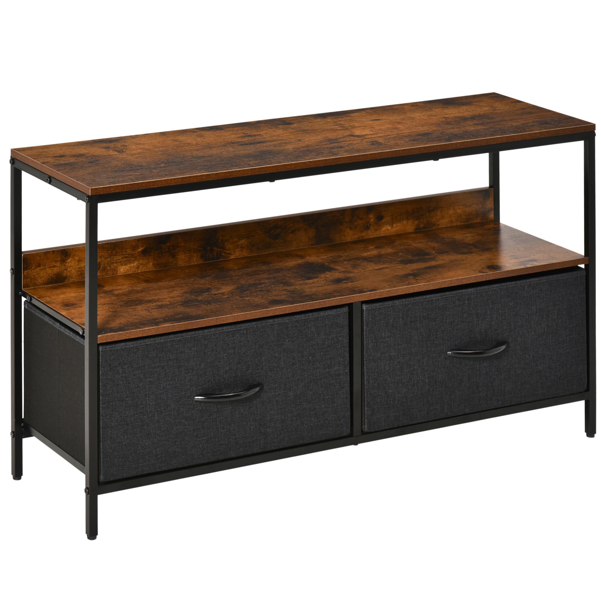 HOMCOM Cassettiera Moderna In Mdf Con 3 Cassetti E 4 Ruote, Per Ufficio Studio Bianca E Color Legno 89151064