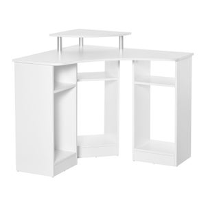 Samblo Sora Scrivania con Ripiano, Legno, Bianco, 74 x 90 x 50 cm – Vicco