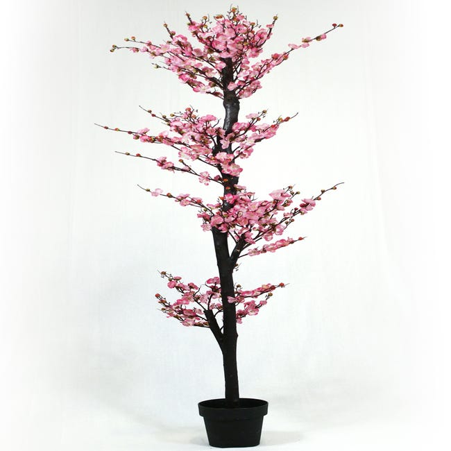 Arbre Artificiel Cerisier Fleurs Roses Kyoto - Hauteur 180 Cm | Leroy Merlin