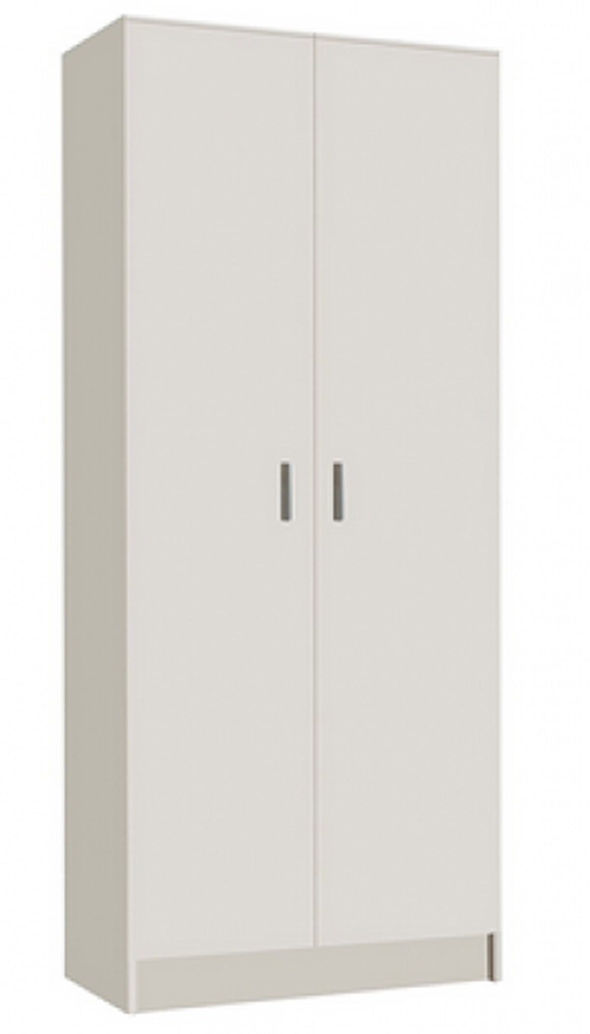 Armoire rangement nettoyage 3 portes en mélamine coloris blanc - Dim : H180  x L108,8 x P37 cm