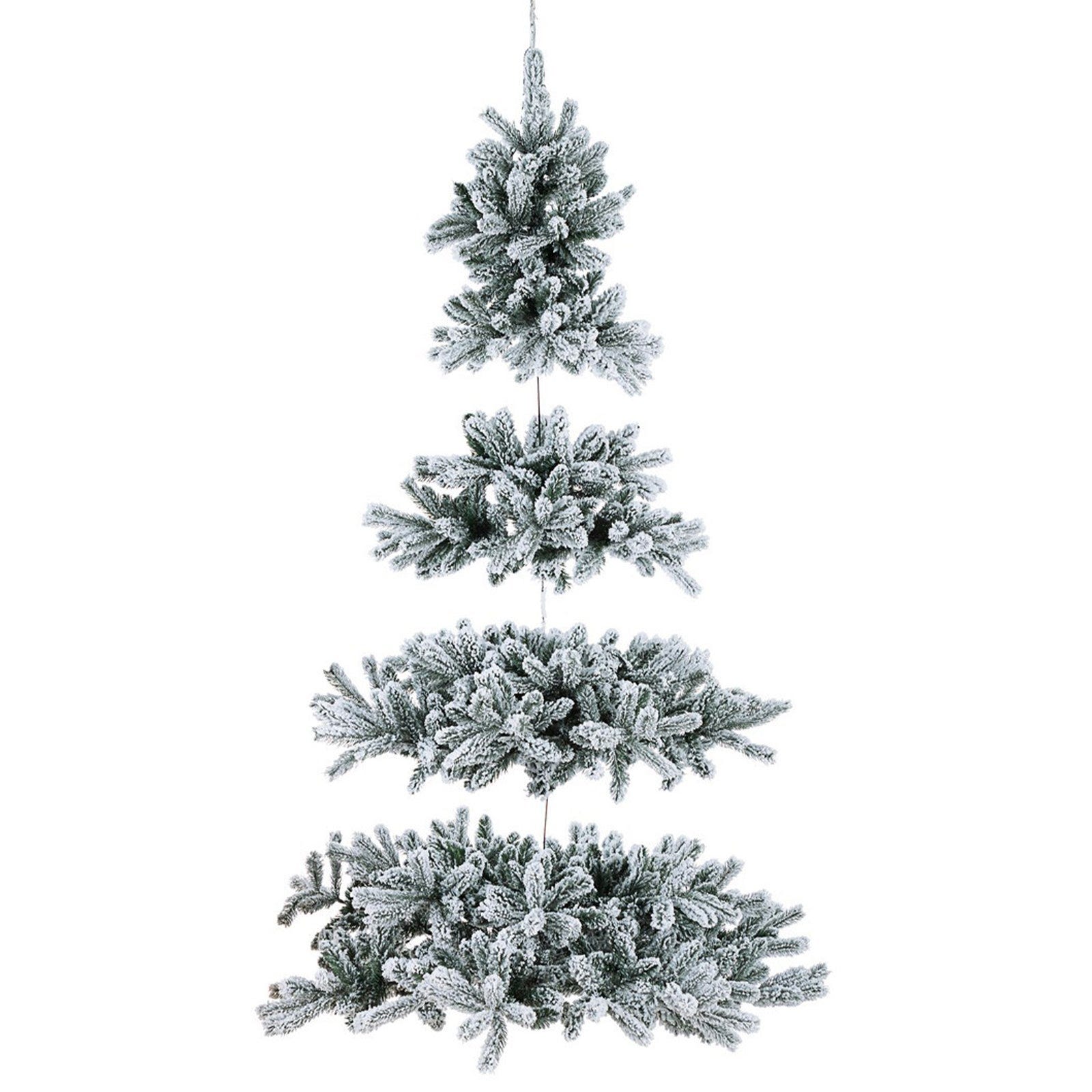 Come Decorare Un Albero Di Natale Albero di Natale pendente innevato, pino da soffitto "Fiemme" in PE