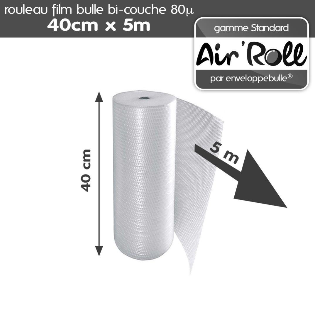 1 Rouleau de film bulle d'air largeur 40 cm x longueur 5 mètres - gamme Air'Roll STANDARD - 2