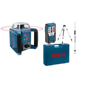 Bosch GRL 500 HV Laser rotatif + récepteur LR 50 dans coffret + BT 170 HD  Trépied + GR240 Mire de chantier