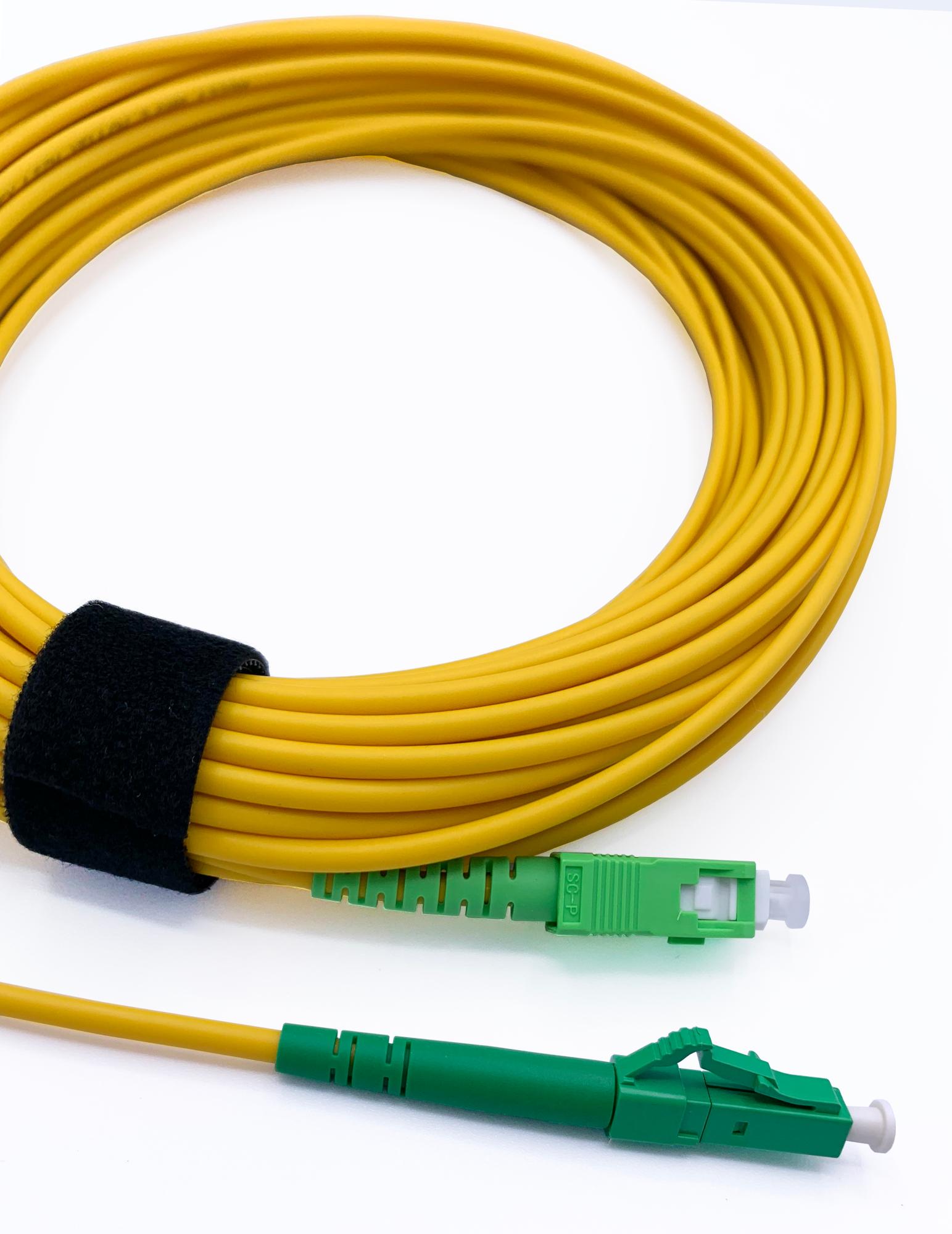 Elfcam® - Cable a Fibre Optique SC/APC a LC/APC Monomode Simplex, 9 ...