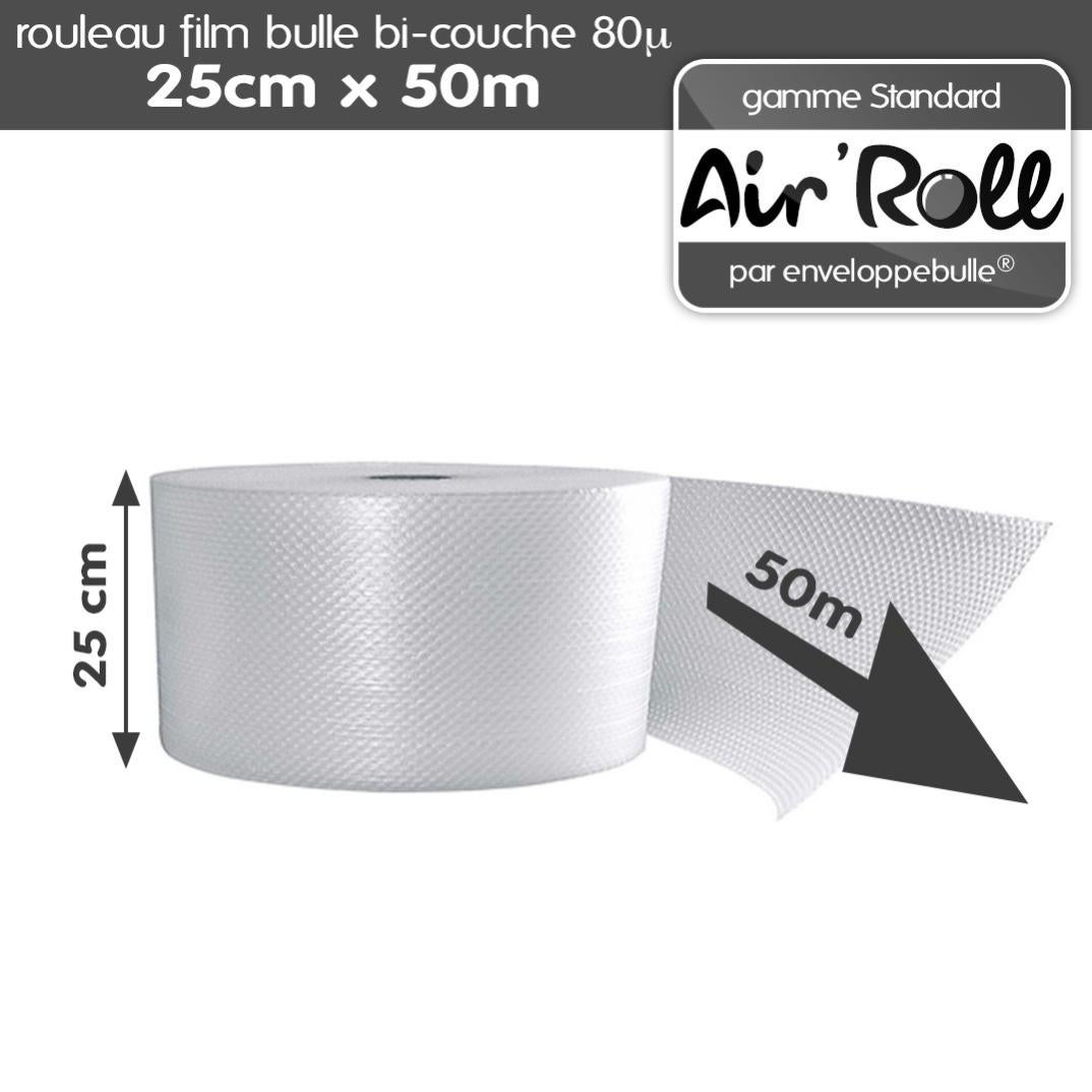 1 Rouleau de film bulle d'air largeur 25 cm x longueur 50 mètres - gamme Air'Roll STANDARD - 2