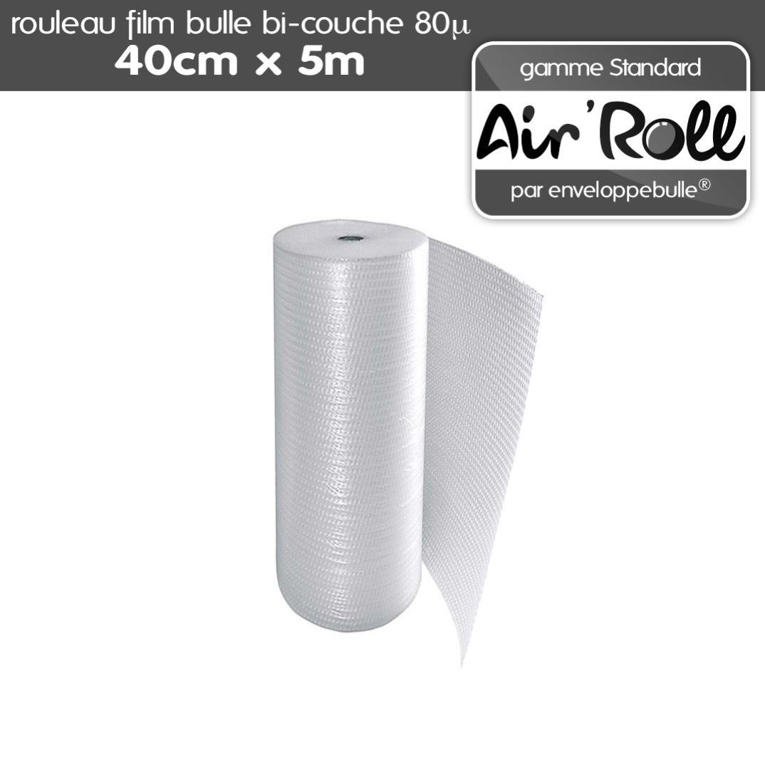 Lot 6 Rouleaux Film à Bulles 25 Cm X 50 M – Papier Bulle Standard Air’Roll, Protection Antichoc Et Antivibration