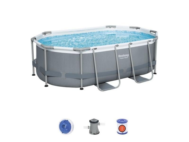 Piscina Elevada Powersteel Bestway, L.3.05 Mx L.2 Mx H. 0.84 M, Ovalada
