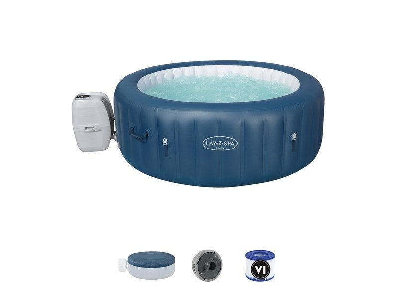Lay-z milan bestway spa hinchable, 4/6 asientos, redondo