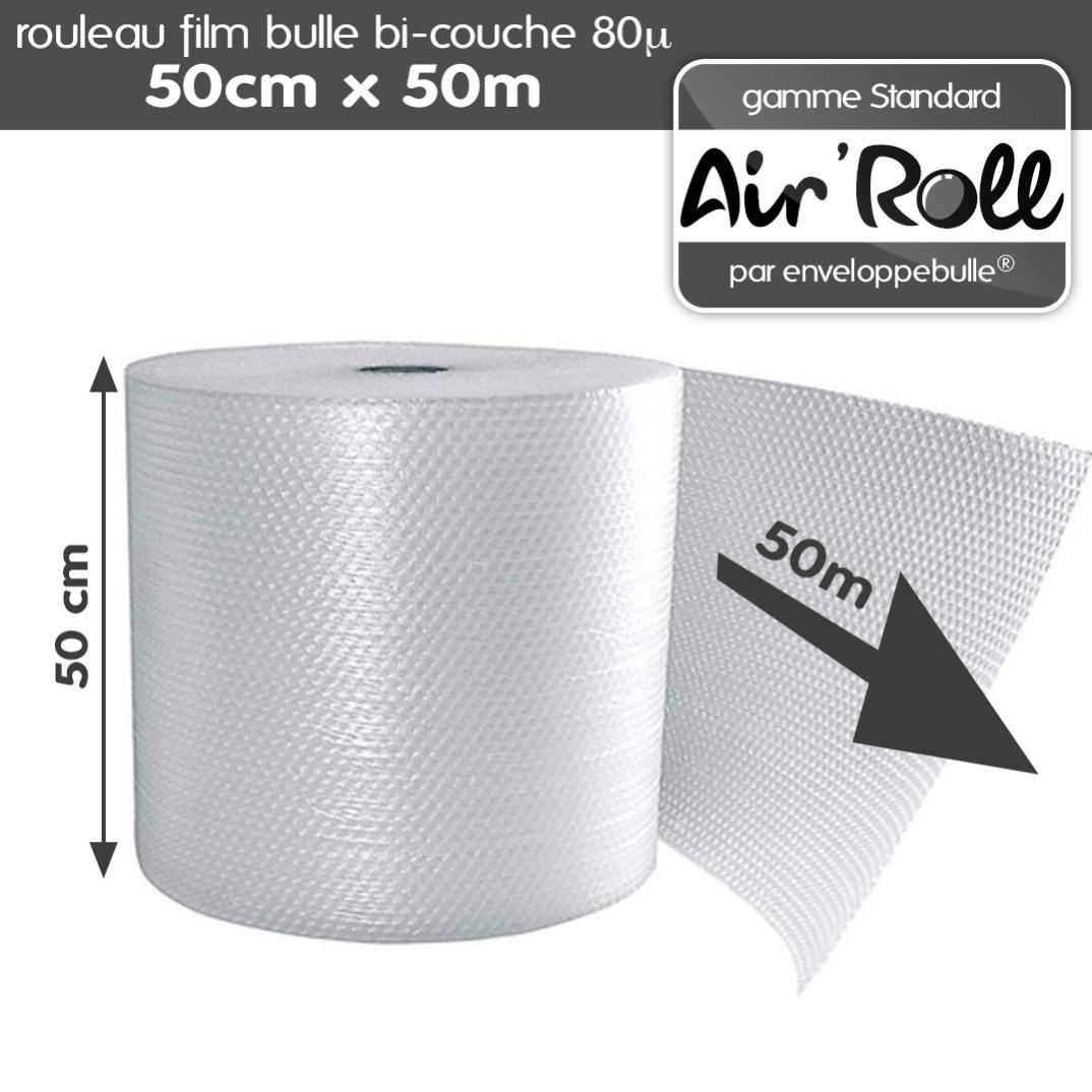 1 Rouleau de film bulle d'air largeur 50 cm x longueur 50 mètres - gamme Air'Roll STANDARD - 2