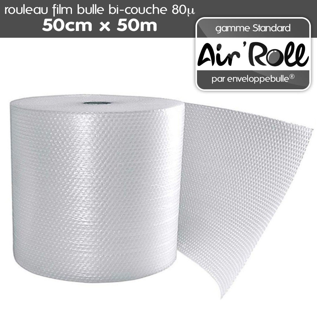 Rouleau de Papier Bulle 20 m x 40 cm - 60 Micron - FABRIQUÉ EN FRANCE