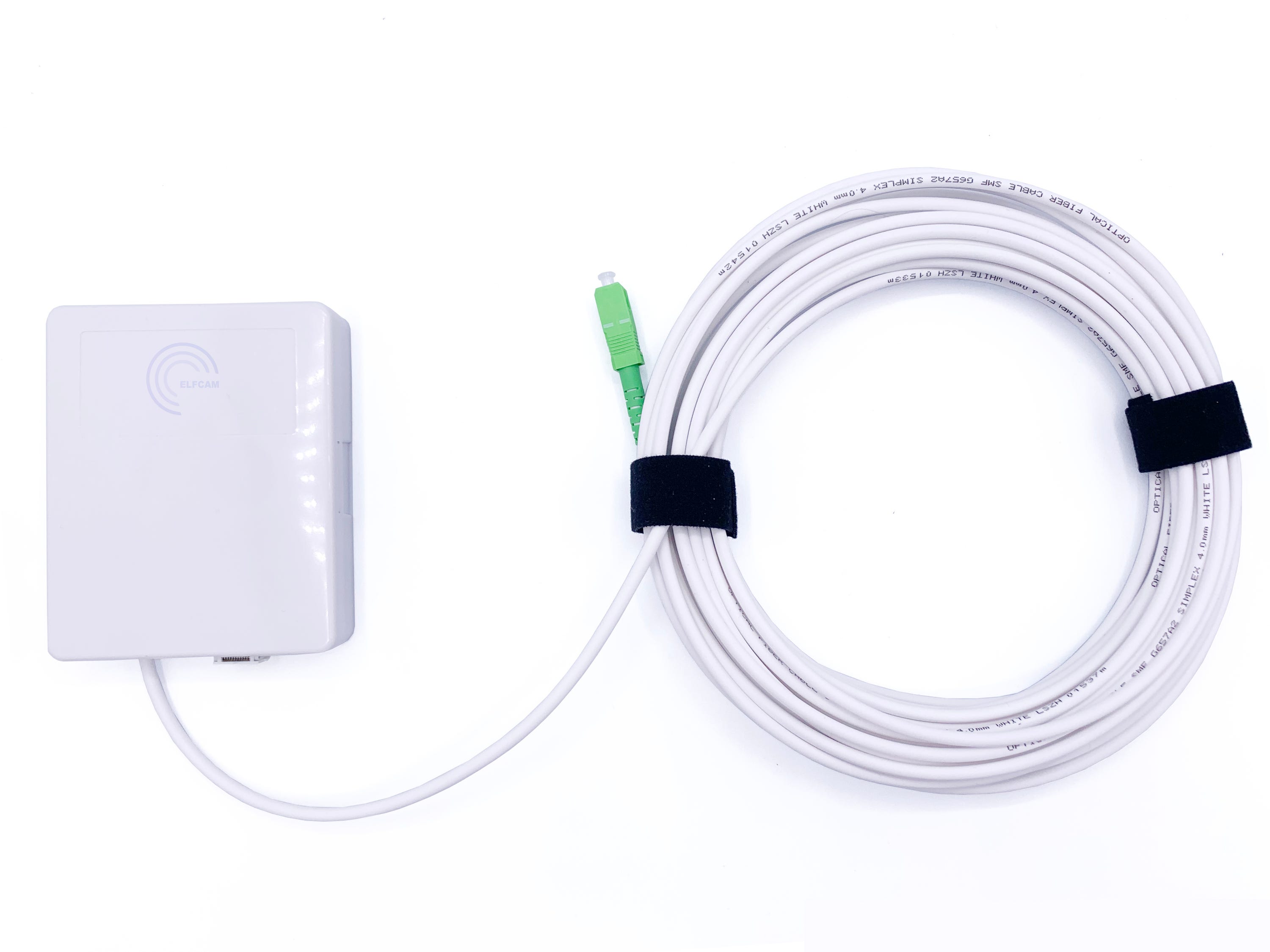 Elfcam® - 25 Metres Cable Fibre Optique Renforce SC/APC a SC/APC Simplex  Monomode (Diametre: 4,0mm), Equipe d'une PTO, Rallonge Ut Debit