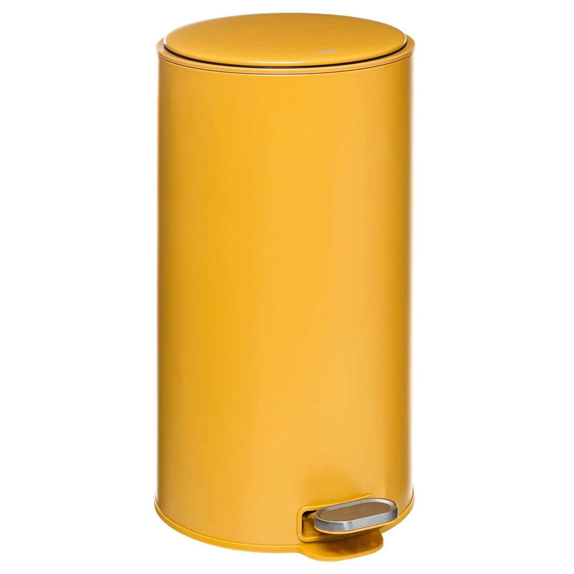 Cubo de Basura Amarillo Metálico Retro 20 litros