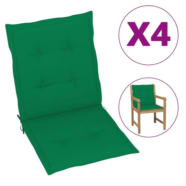 Set di 6 cuscini per sedie da giardino in tessuto verde 50x50x3 cm | Leroy Merlin Set di 6 cuscini per sedie da giardino in tessuto verde 50x50x3 cm | Leroy Merlin