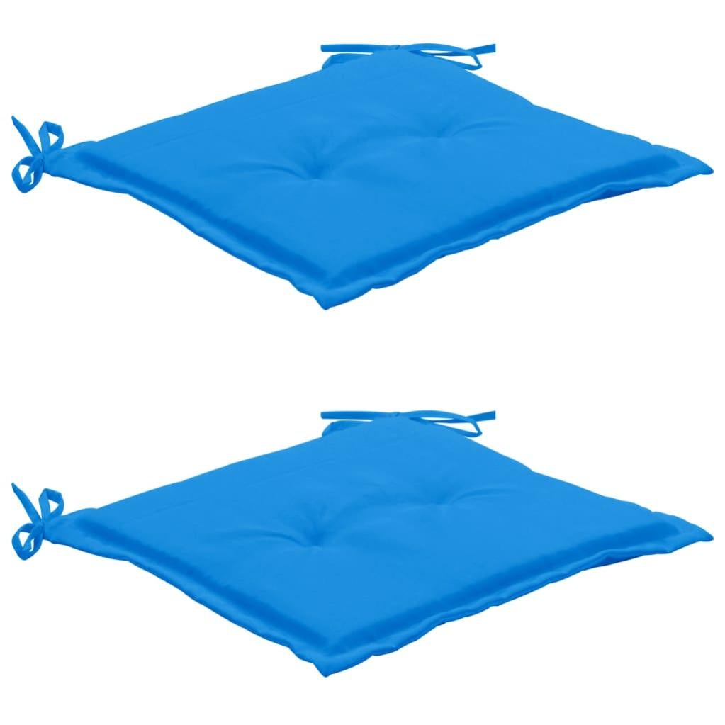 Coussins De Chaise De Jardin 2 Pcs Bleu 50x50x4 Cm Vidaxl  Leroy Merlin