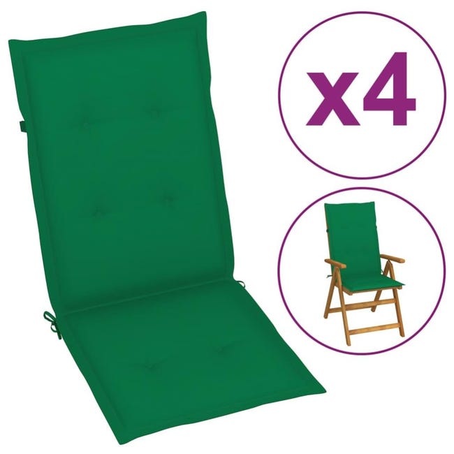 Set di 2 cuscini per sedie da giardino in resina intrecciata nera e legno Set di 2 cuscini per sedie da giardino in resina intrecciata nera e legno