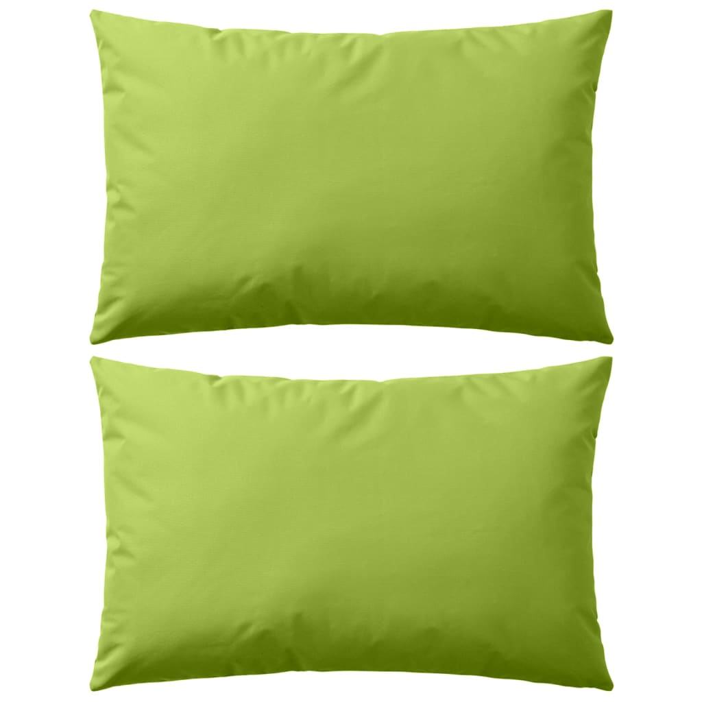 VidaXL Cuscini da Esterno 2 pz 60x40 cm Verde Mela