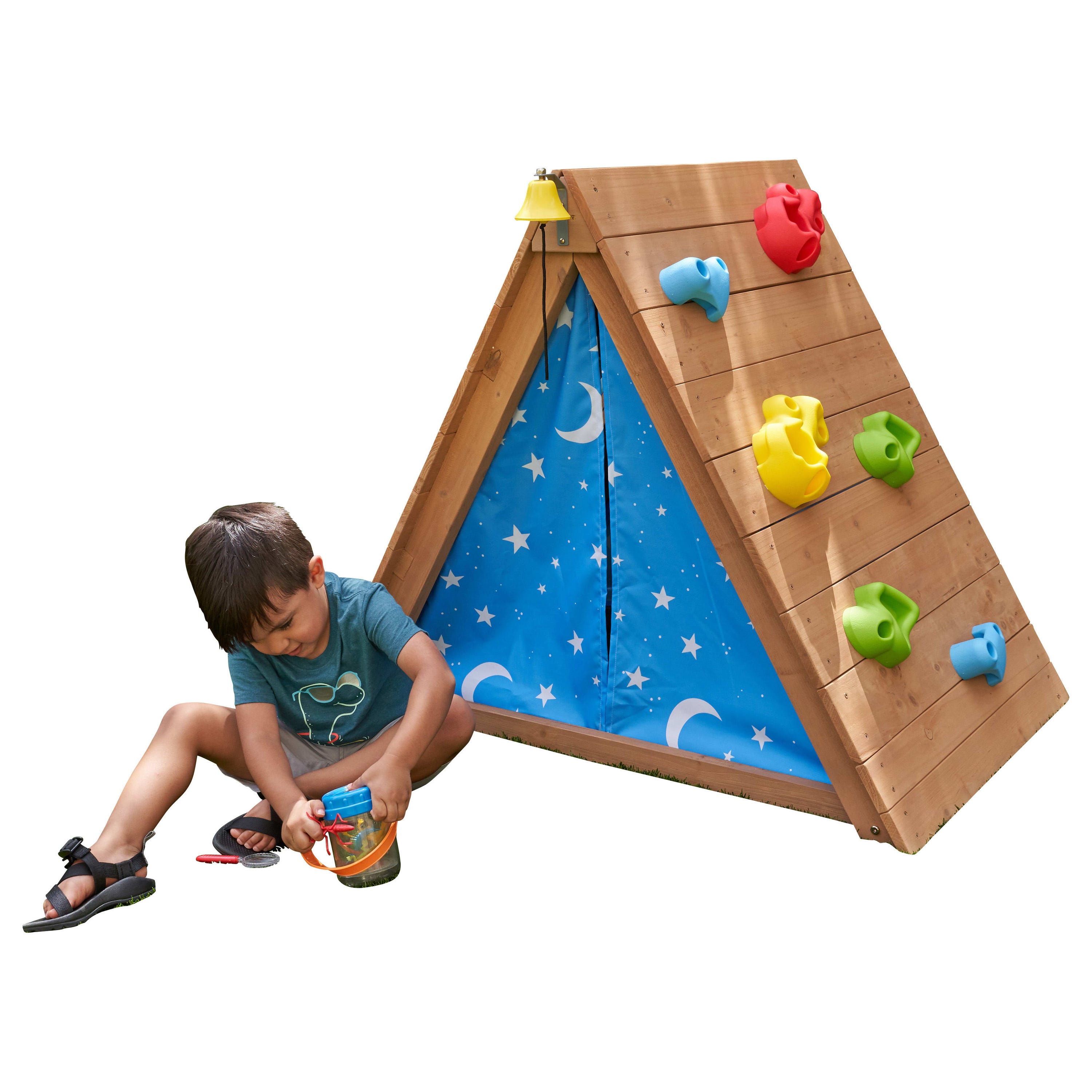KidKraft - Capanna segreta di arrampicata in legno per bambini