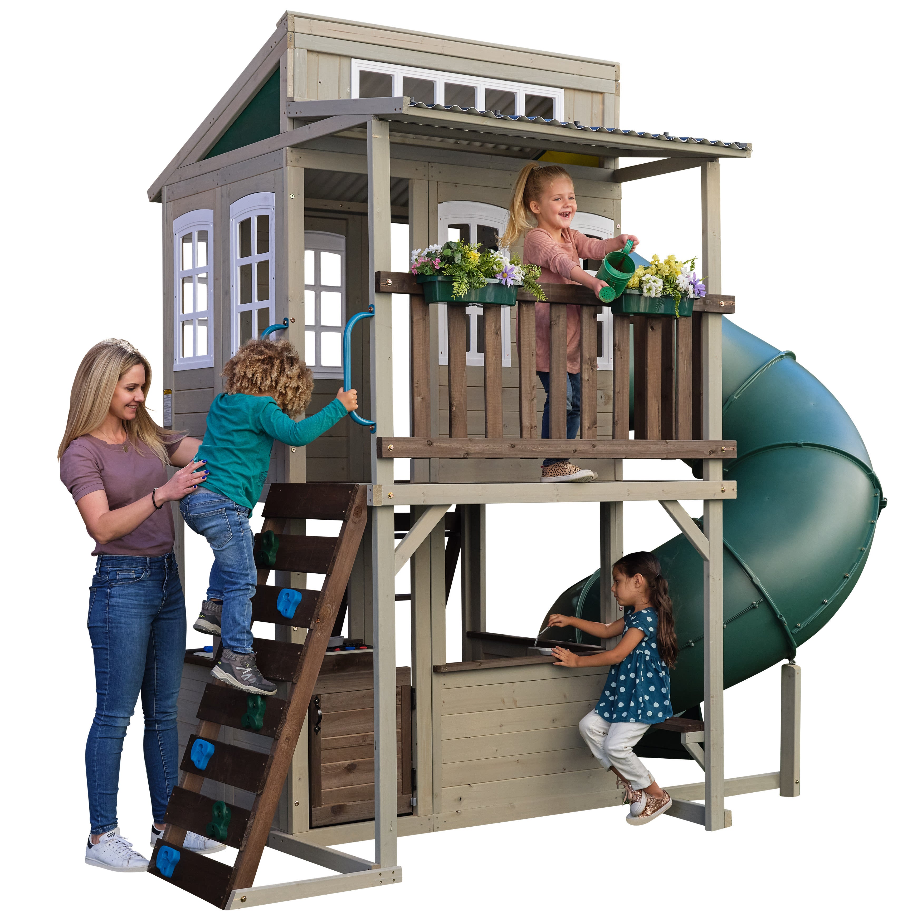 KidKraft Casita De Madera Para Ni Os Cozy Escape Casa De Dos Pisos   437b61720cae794f628de90c17e024be 