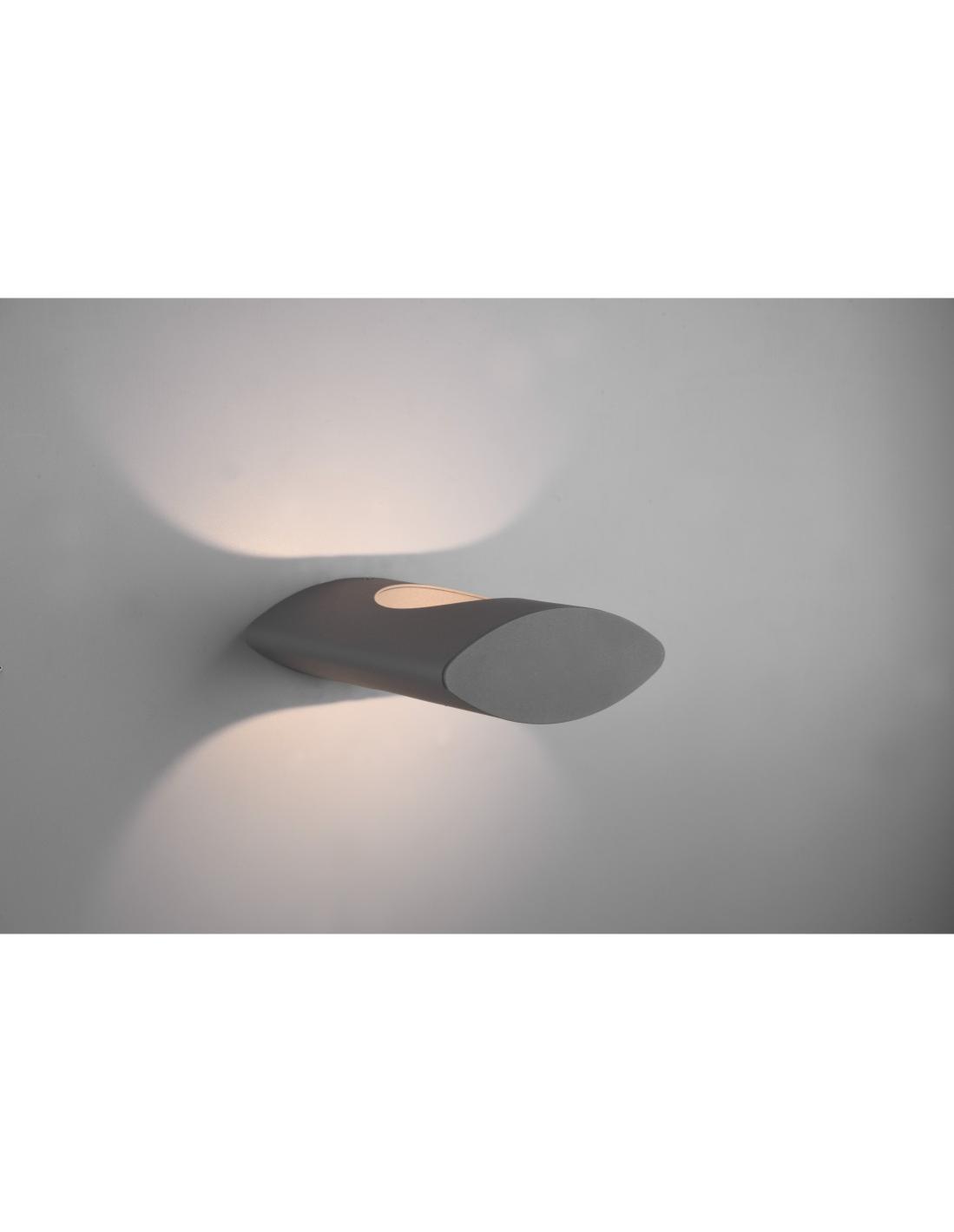 Aplique ip54 doble emisión led antracita katun trio lighting