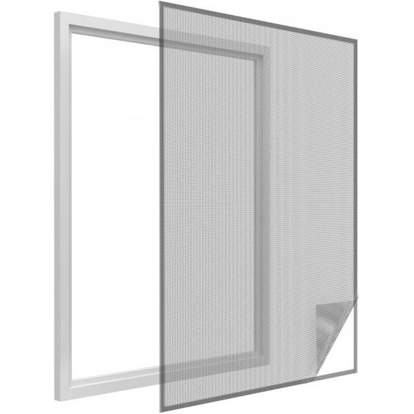 Easy Life Moustiquaire pour fenêtre à dimensions ajustables 100 x 100 cm blanc 