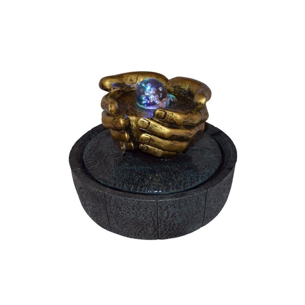 Fontaine D'Intérieur Arti Casa - Brume Et LED - Sur Piles - Déco Zen 10x17cm - Ambiance Apaisante