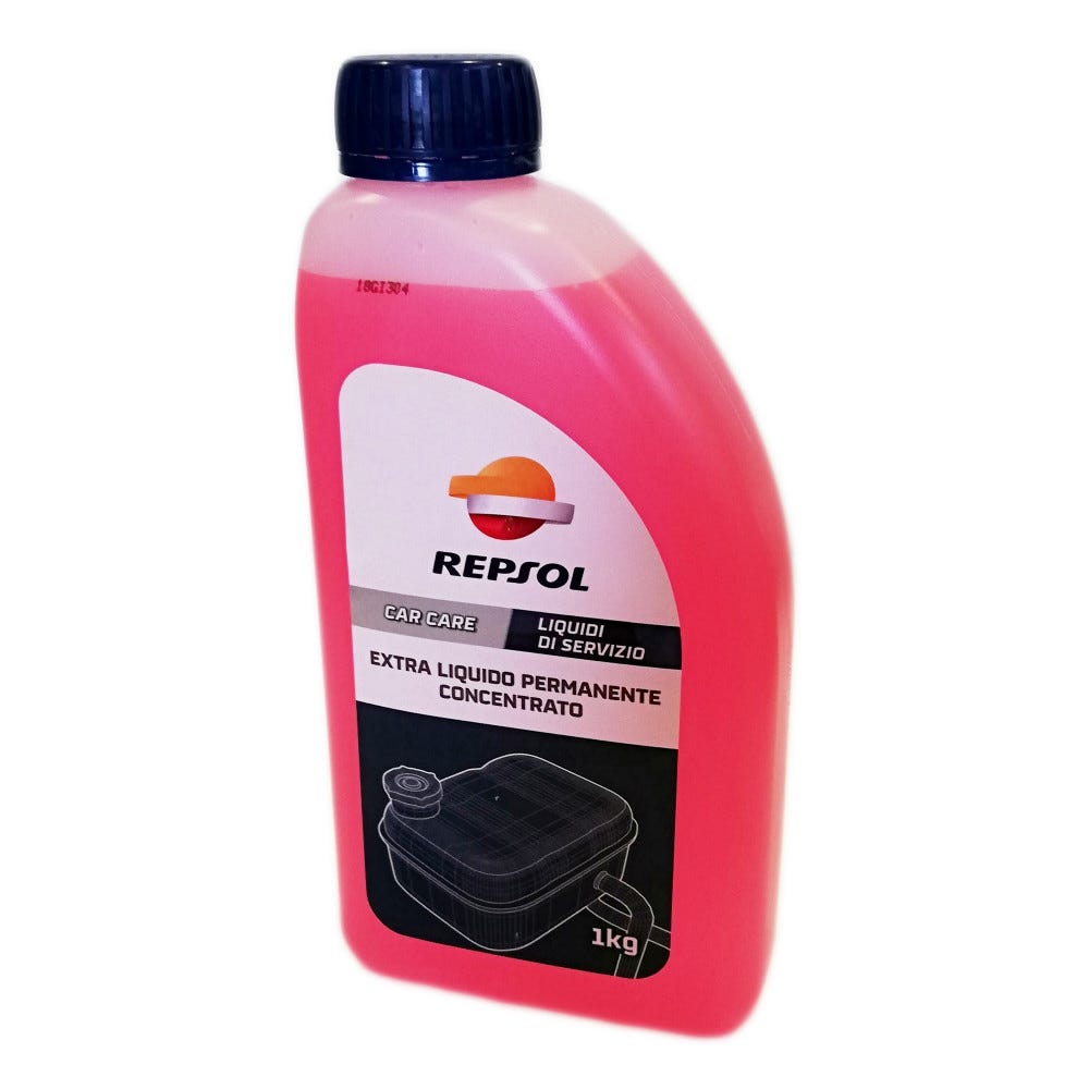 Repsol 1kg liquido antigelo rosso extra refrigerante permanente