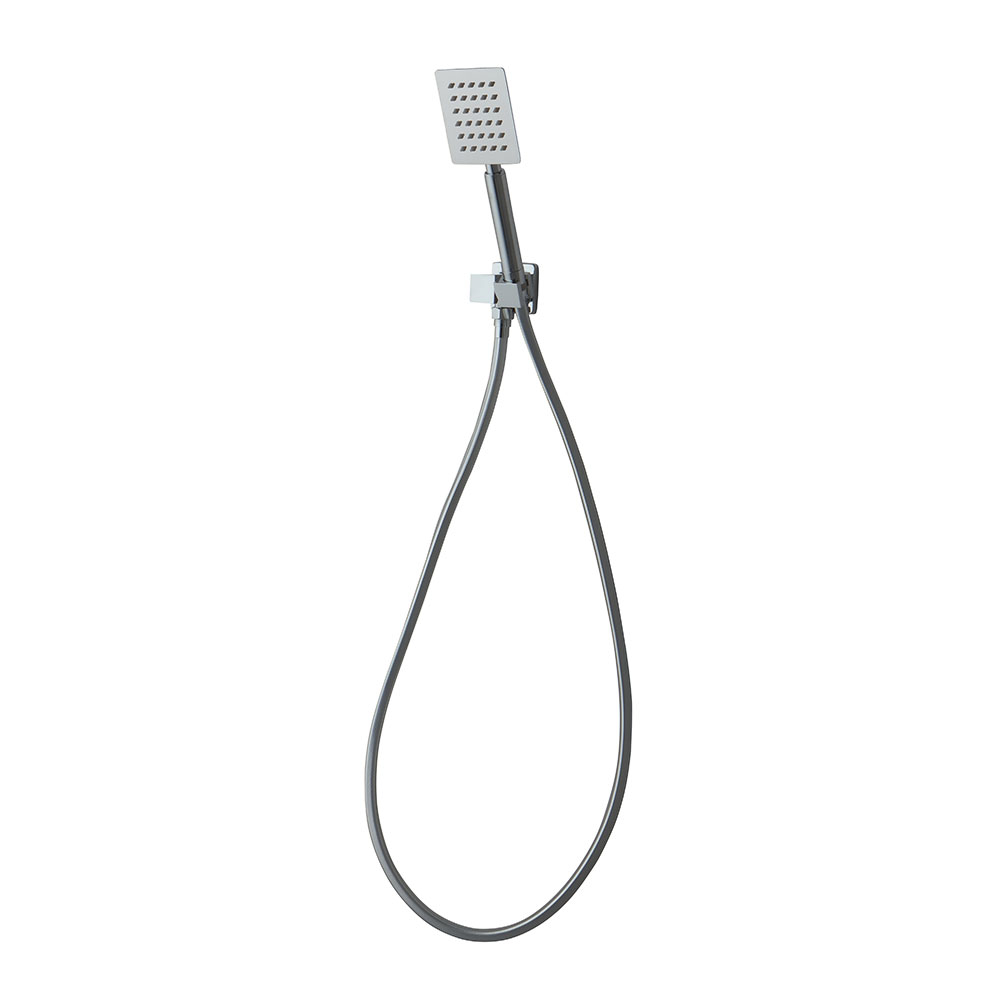 KIT DOCCIA CROMATO SUPPORTO DOCCETTA CON PRESA ACQUA, MANOPOLA