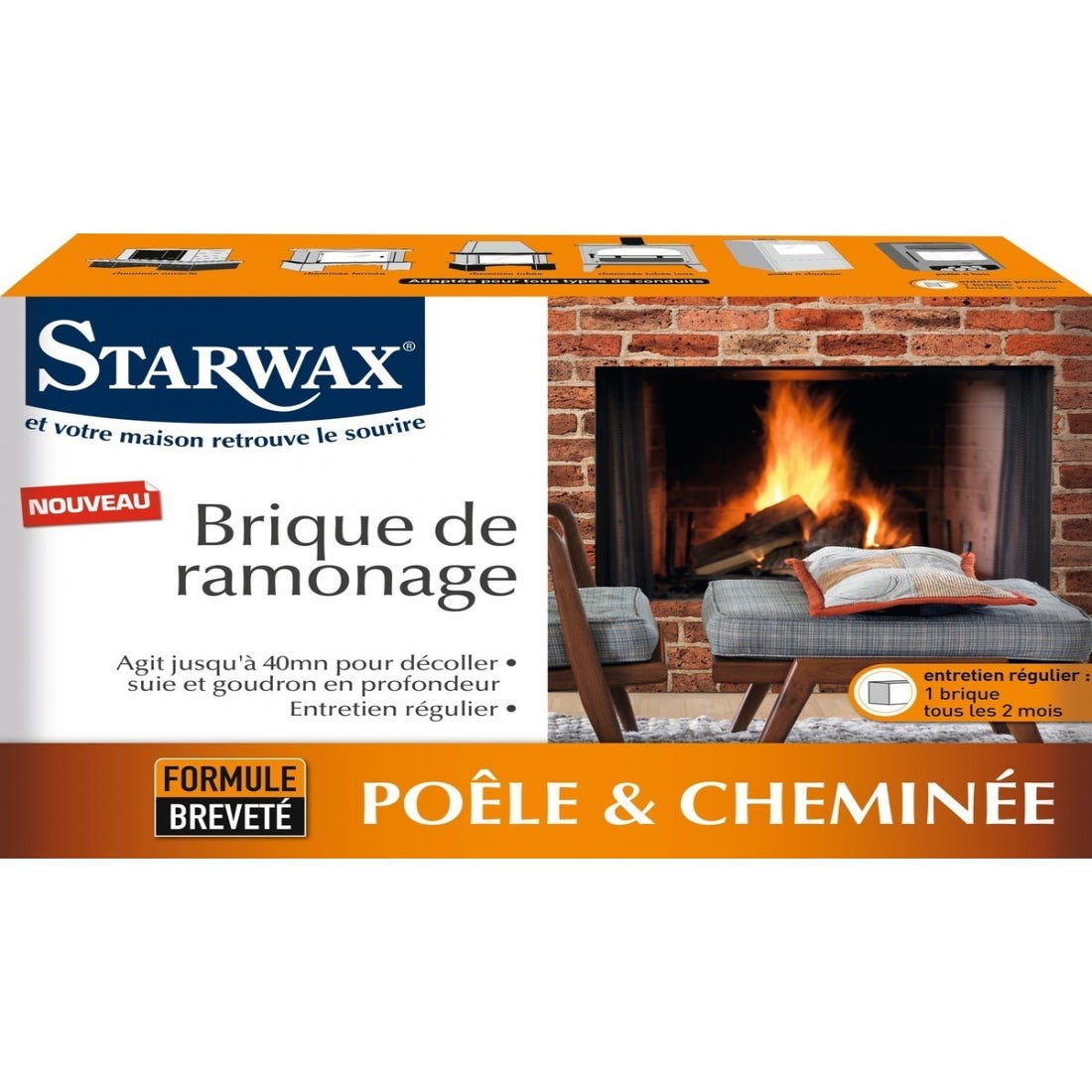 Buche de ramonage pour poêle et cheminée STARWAX