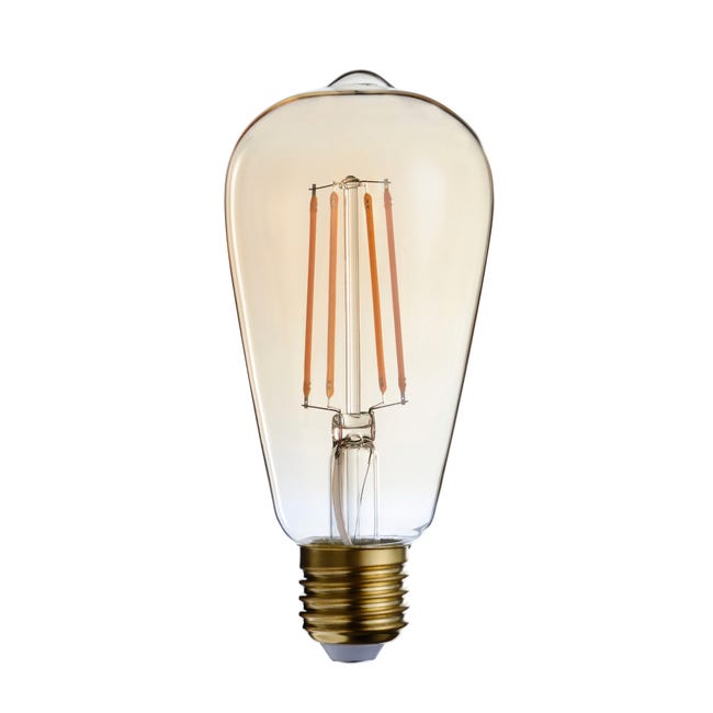 Pack da 10 Edison Filament LED Amber Smart Bulb ST64 E27 CCT+DIM 7W 600lm  WIFI Compatibile con Alexa e Google Home