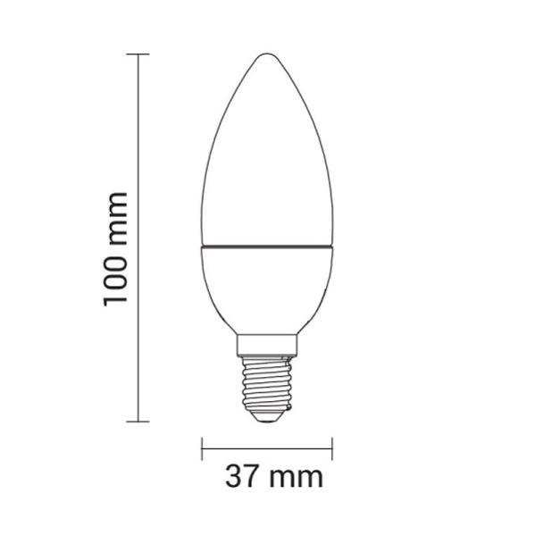 Ampoule Led Dimmable E14 6w équivalent à 48w Blanc Du Jour 6000k