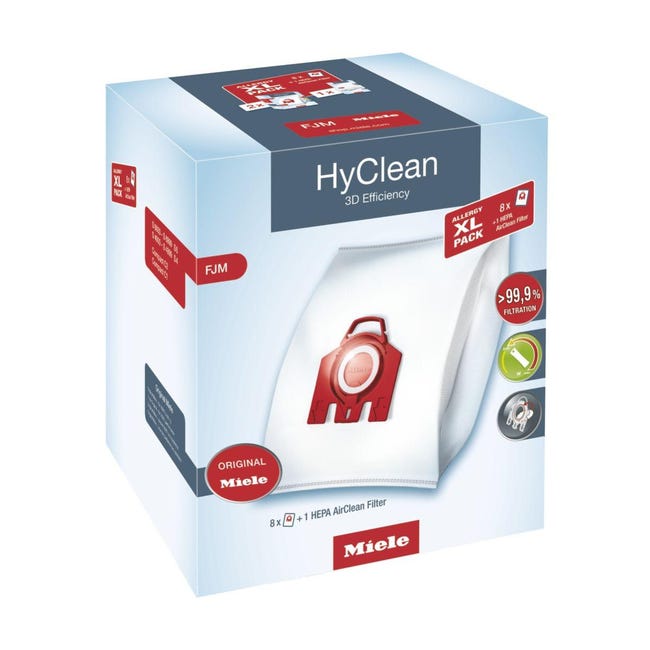FOLAYA Lot de 10 sacs à poussière de rechange pour aspirateur Miele FJM FOLAYA Lot de 10 sacs à poussière de rechange pour aspirateur Miele FJM