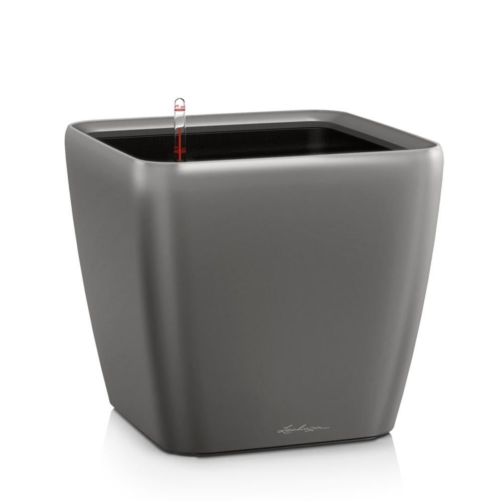 Vaso Per Orchidee Petra Lucido Diametro 17 Cm - Colore Antracite Metallizzato - In Plastica PP Moderno