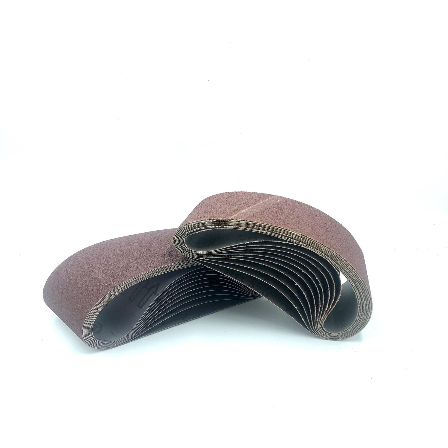 Bandes De Ponçage 76mm X 610mm - 10 Pièces Grain 36, Oxyde D'aluminium - Pour Bois, Métal, Affûtage
